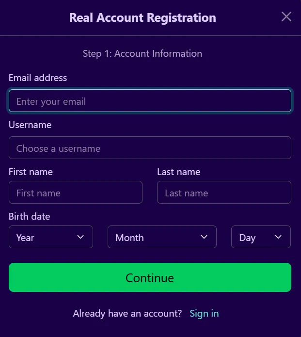 Paradise8 casino registration process UK