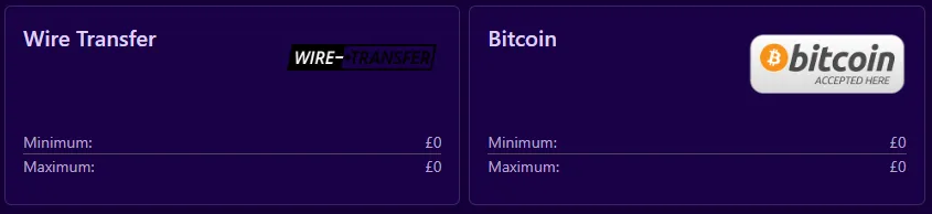 Withdrawal options at Paradise8 Casino